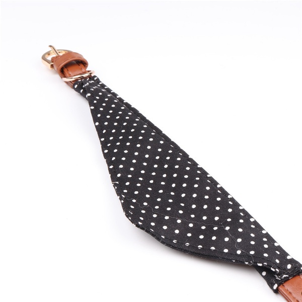 Pet polka dot dog collar triangle scarf